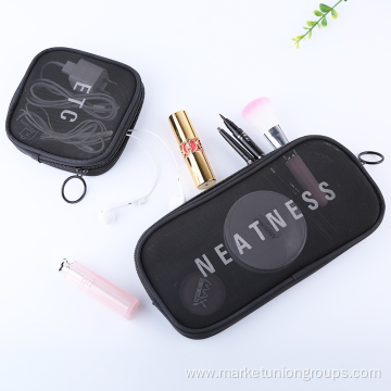 Korea travel multi-function cosmetic size portable storage cosmetic bag ladies mesh wash bag